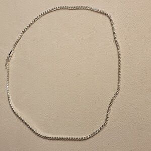 Silver Tennis Necklace
